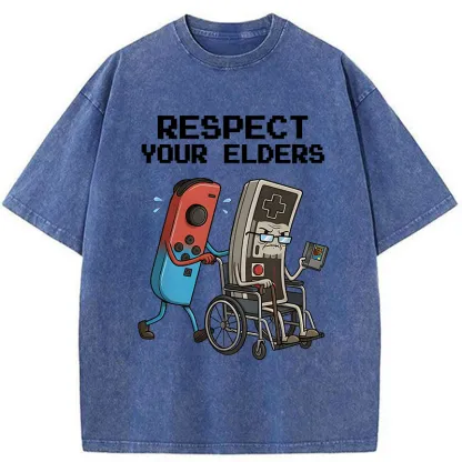 Tokyo-Tiger Respect Your Elders Washed T-Shirt