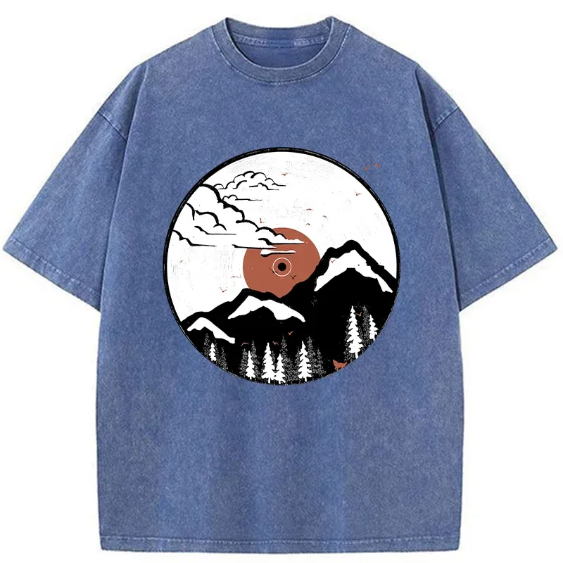 Tokyo-Tiger Japanese Retro Records Washed T-Shirt