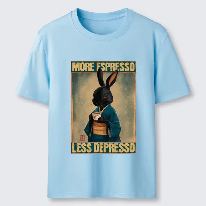 Tokyo-Tiger More Espresso Less Depresso Rabbit Classic T-Shirt