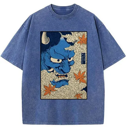 Tokyo-Tiger Japanese Demons Washed T-Shirt