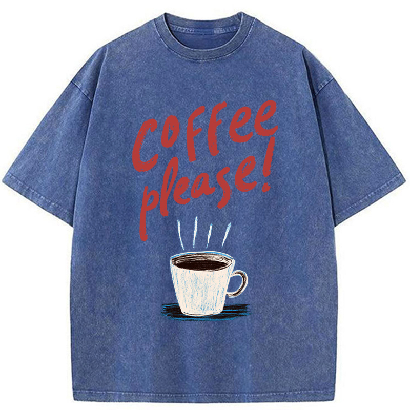 Tokyo-Tiger Coffee Please Washed T-Shirt