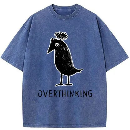 Tokyo-Tiger Overthinking Crow Washed T-Shirt