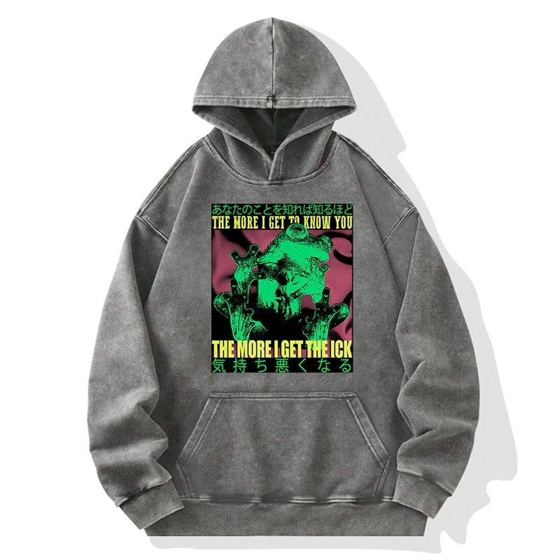Tokyo-Tiger Scary Frog Japanese Washed Hoodie