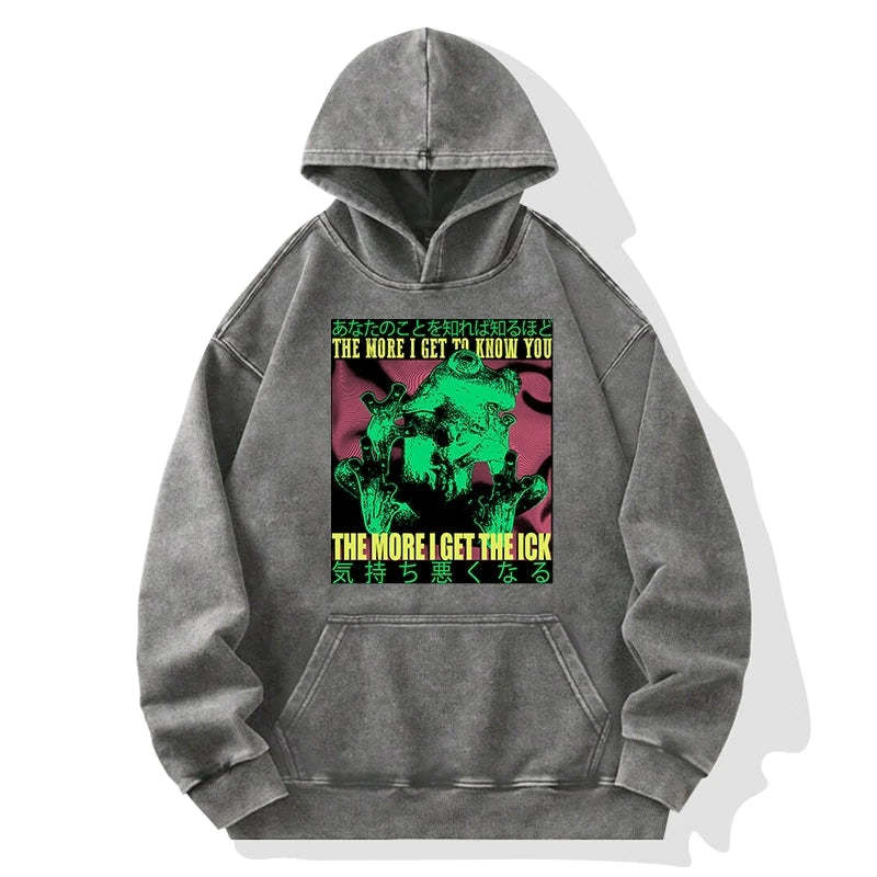 Tokyo-Tiger Scary Frog Japanese Washed Hoodie Sale