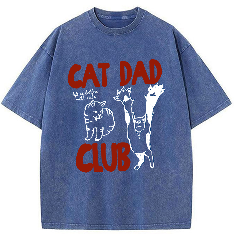 Tokyo-Tiger Cat Dad's Special Washed T-Shirt