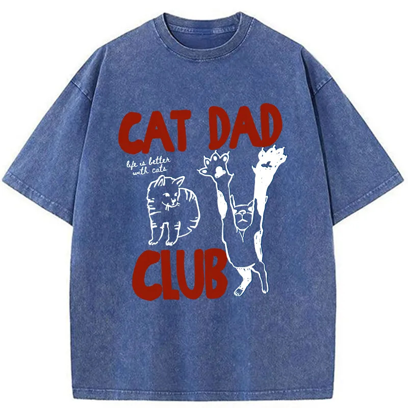 Tokyo-Tiger Cat Dad's Special Washed T-Shirt