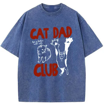 Tokyo-Tiger Cat Dad's Special Washed T-Shirt