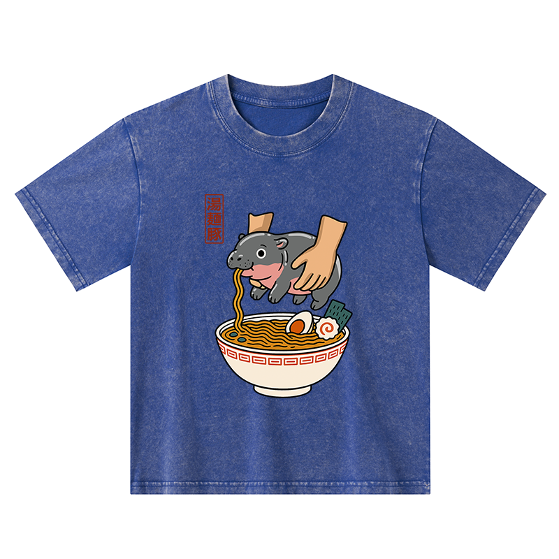 Tokyo-Tiger Noodles Got Me Kids Washed T-Shirt