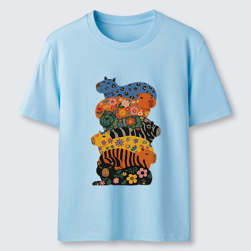 Tokyo-Tiger Cute Colorful Capybaras Classic T-Shirt