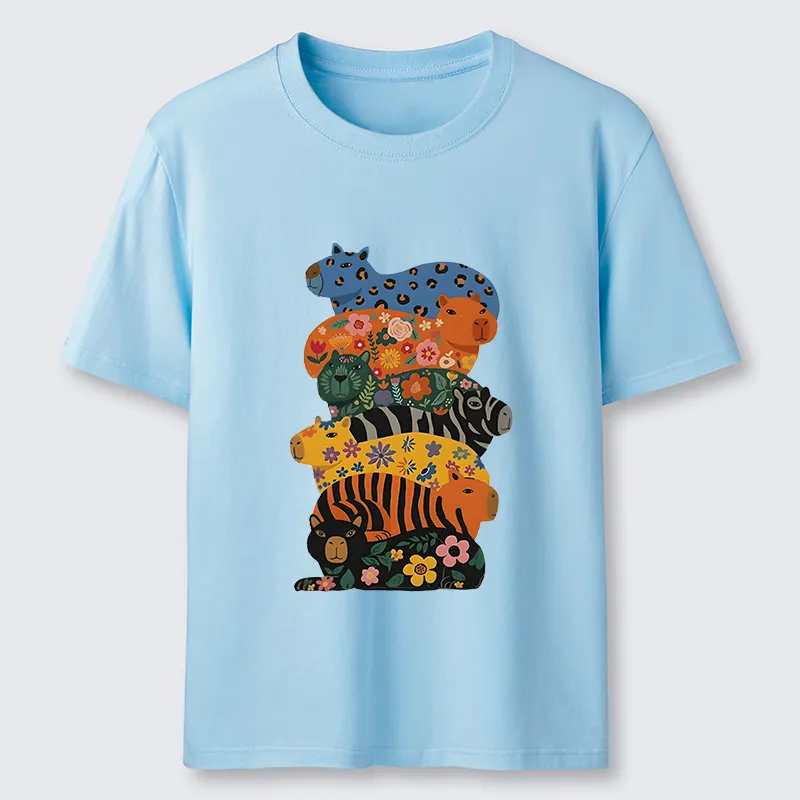 Tokyo-Tiger Cute Colorful Capybaras Classic T-Shirt