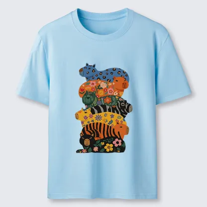 Tokyo-Tiger Cute Colorful Capybaras Classic T-Shirt
