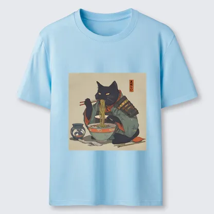 Tokyo-Tiger Cat Warrior Eating Ramen Classic T-Shirt