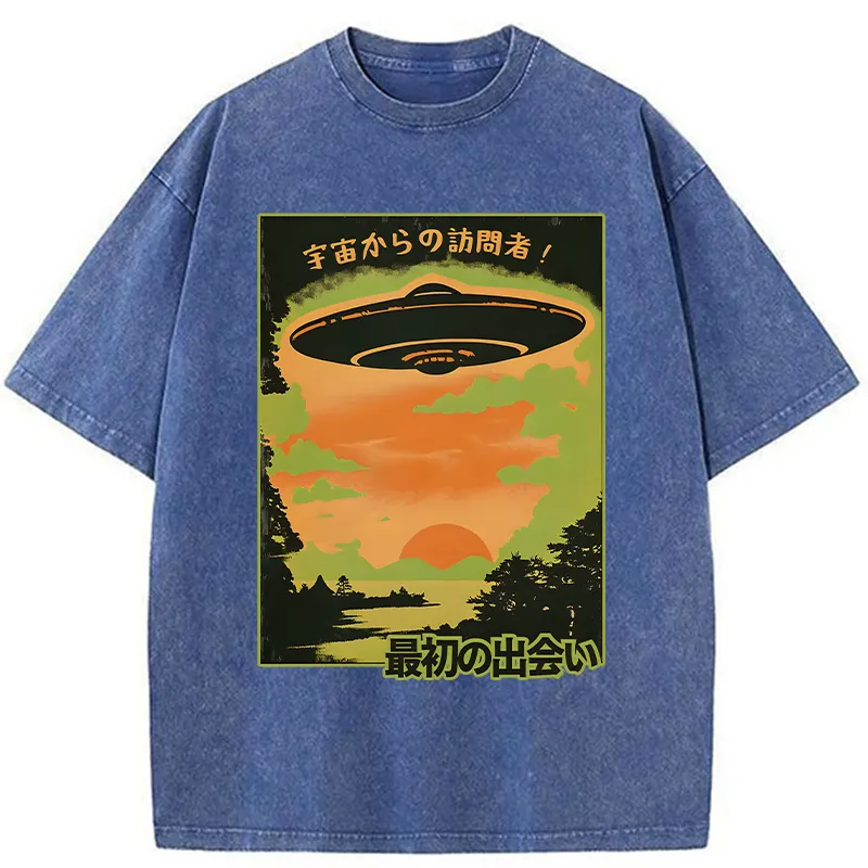 Tokyo-Tiger Aliens Are Attacking Washed T-Shirt
