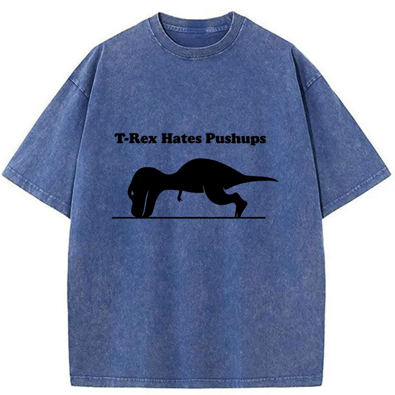 Tokyo-Tiger Dinosaurs Couldn't Do Push-ups Washed T-Shirt