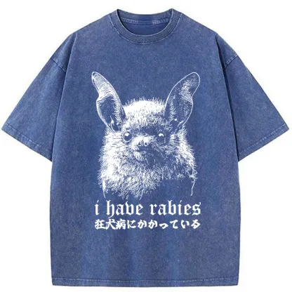Tokyo-Tiger Bats Carry Rabies Washed T-Shirt