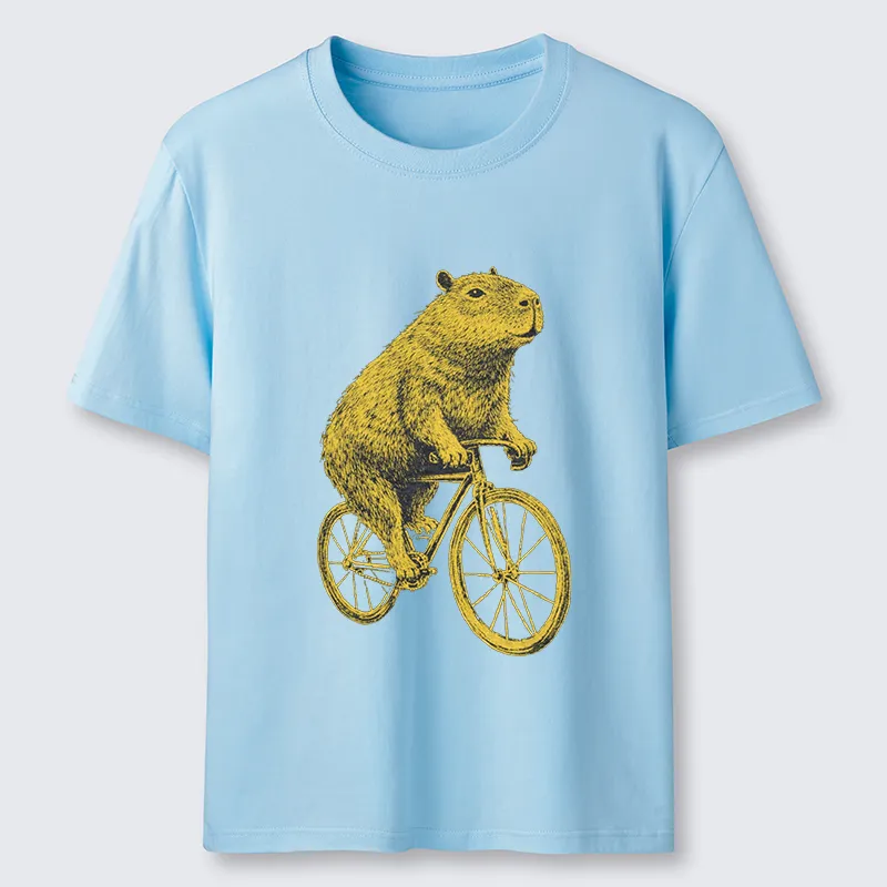 Tokyo-Tiger Funny Capybara On A Bike Classic T-Shirt