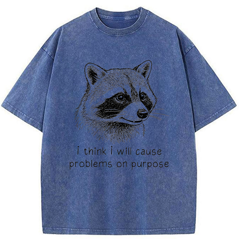 Tokyo-Tiger Stupid Raccoon Washed T-Shirt