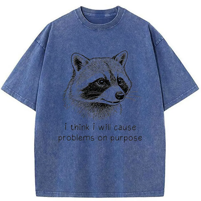 Tokyo-Tiger Stupid Raccoon Washed T-Shirt
