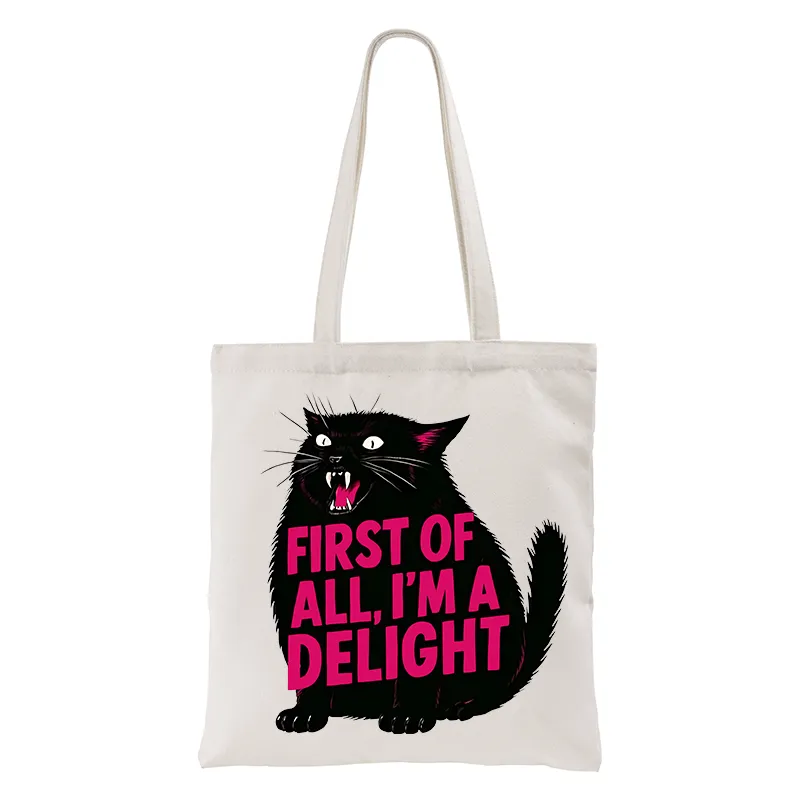 Tokyo-Tiger Roaring Black Cat Tote Bag