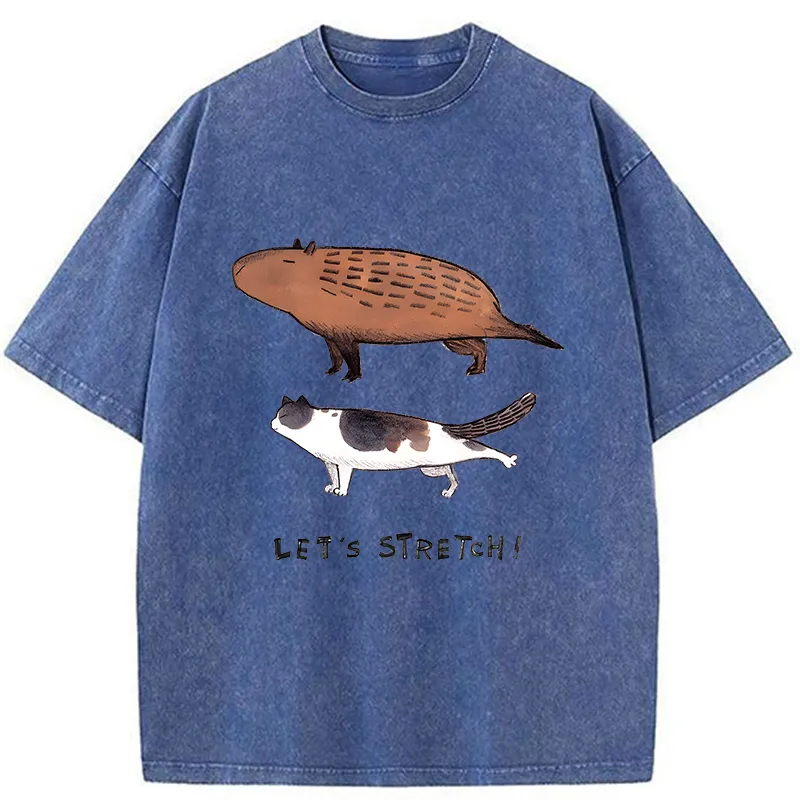 Tokyo-Tiger Let's Stretch Together Washed T-Shirt
