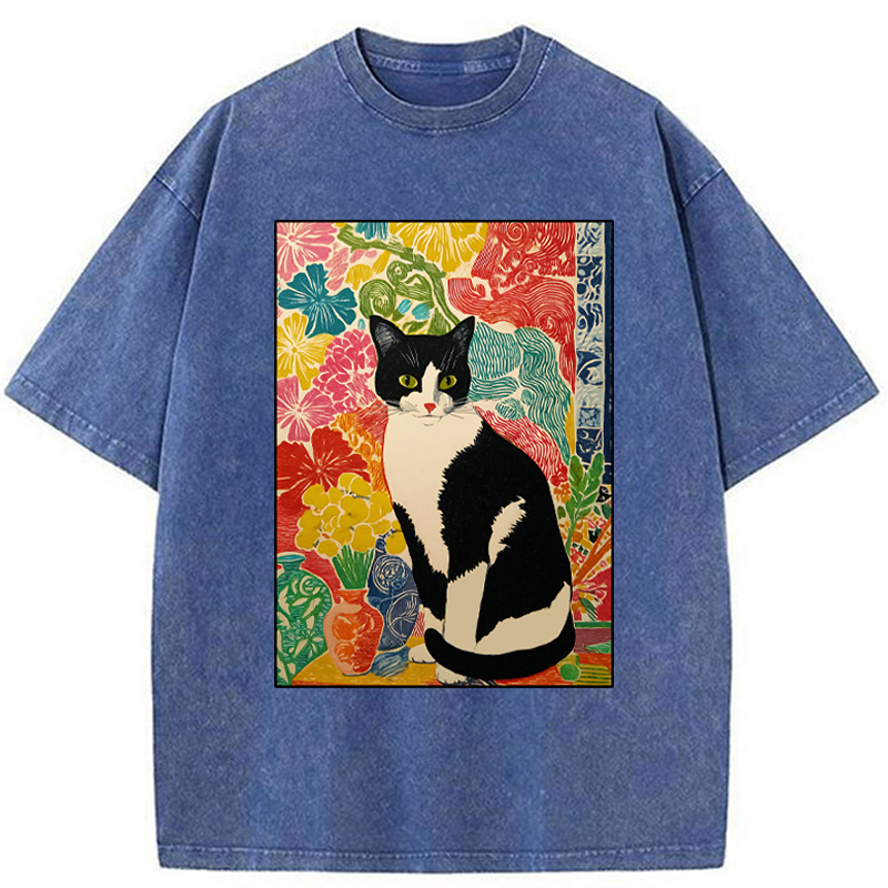 Tokyo-Tiger Silence And Petals Washed T-Shirt