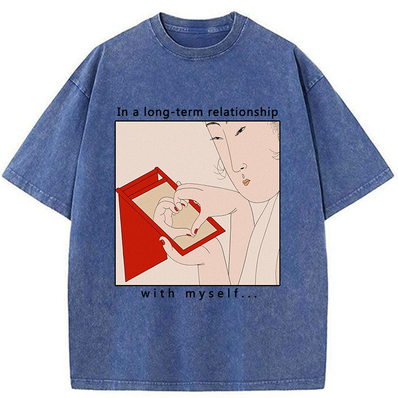 Tokyo-Tiger Self-love Funny Washed T-Shirt