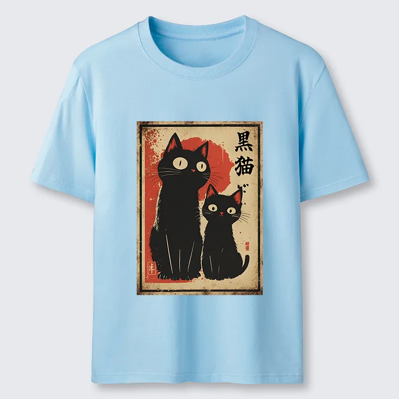 Tokyo-Tiger Two Black Cats Classic T-Shirt