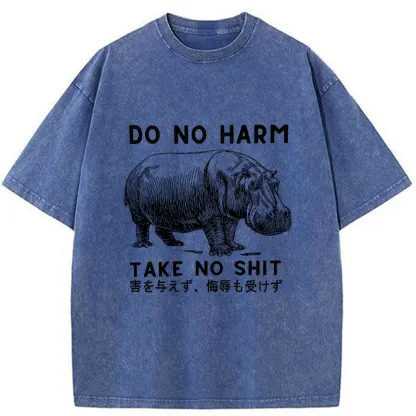 Tokyo-Tiger Neither Harm Nor Be Bullied Washed T-Shirt