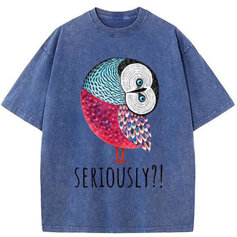 Tokyo-Tiger Bird's Question Washed T-Shirt