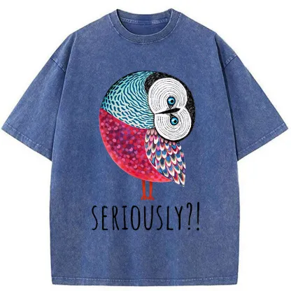 Tokyo-Tiger Bird's Question Washed T-Shirt