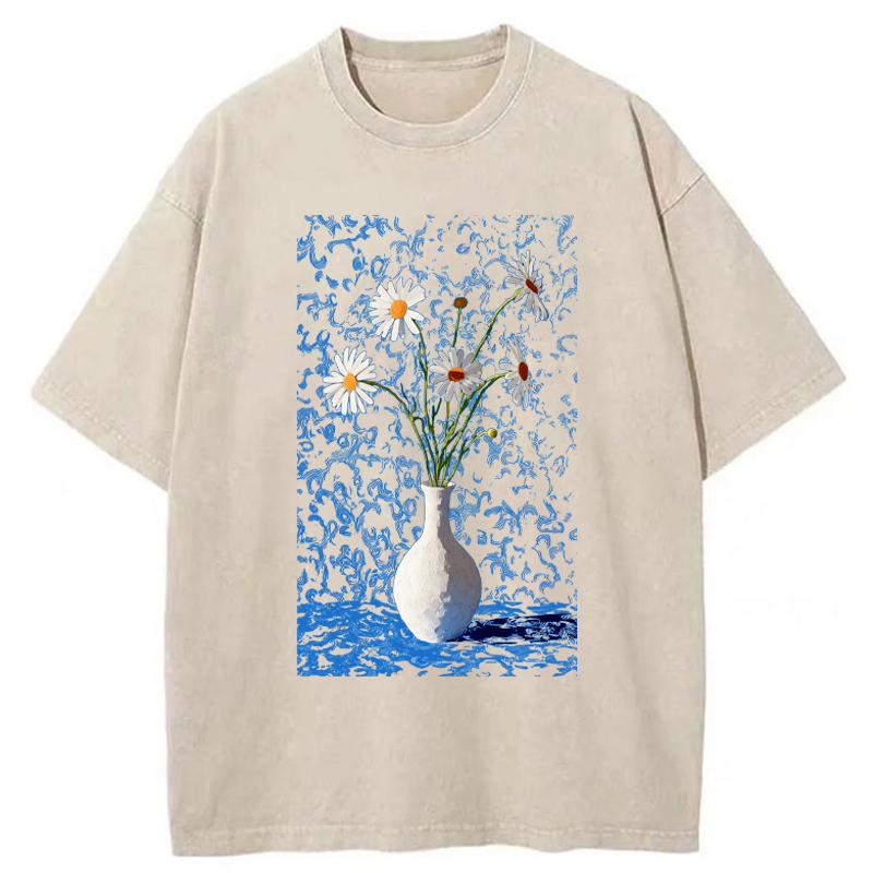Tokyo-Tiger A Flowing Bouquet Washed T-Shirt
