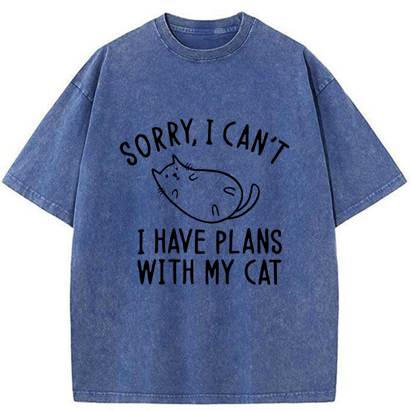 Tokyo-Tiger My Cat And I Have An Agreement Washed T-Shirt