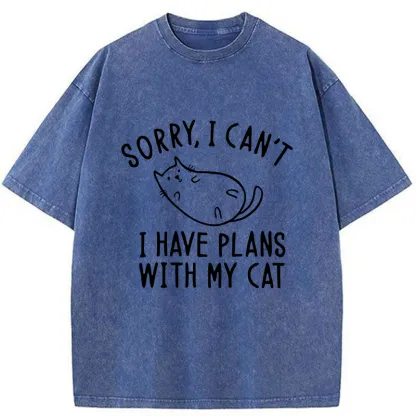 Tokyo-Tiger My Cat And I Have An Agreement Washed T-Shirt