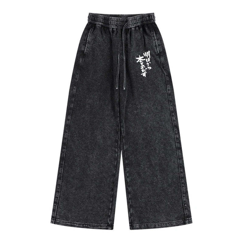 Tokyo-Tiger I'm Going To Get Serious Tomorrow Japan Washed Sweatpants Sale
