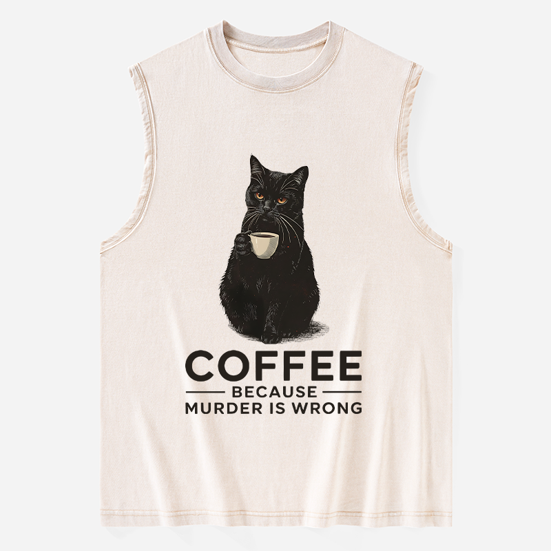 Tokyo-Tiger Can't Commit Murder So I'll Drink Coffee Washed Tank