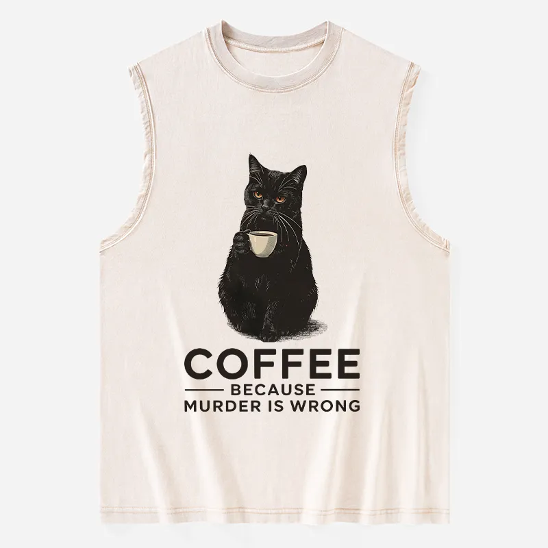 Tokyo-Tiger Can't Commit Murder So I'll Drink Coffee Washed Tank