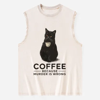 Tokyo-Tiger Can't Commit Murder So I'll Drink Coffee Washed Tank