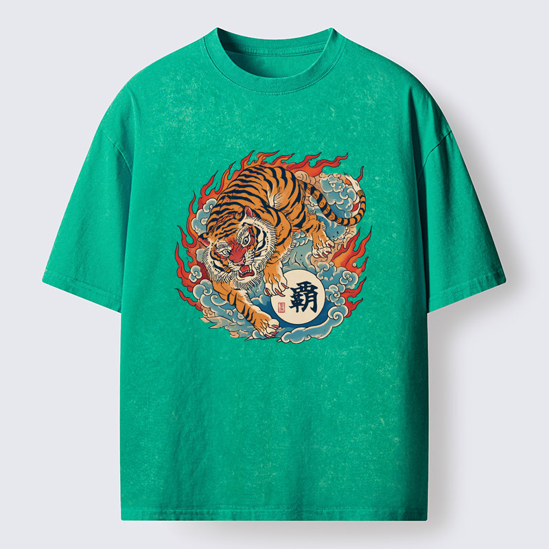 Tokyo-Tiger Tiger Of The Burning Sky Washed T-Shirt