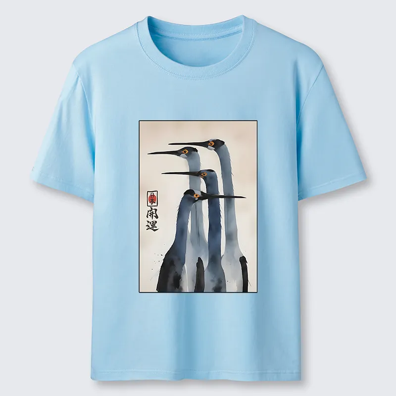 Tokyo-Tiger Retro Sandhill Crane Classic T-Shirt