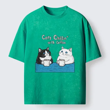 Tokyo-Tiger Leisure Time Washed T-Shirt