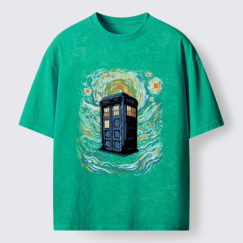 Tokyo-Tiger Mysterious Telephone Booth Washed T-Shirt