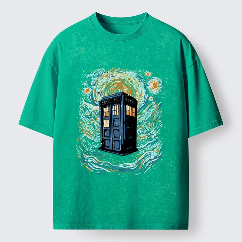 Tokyo-Tiger Mysterious Telephone Booth Washed T-Shirt