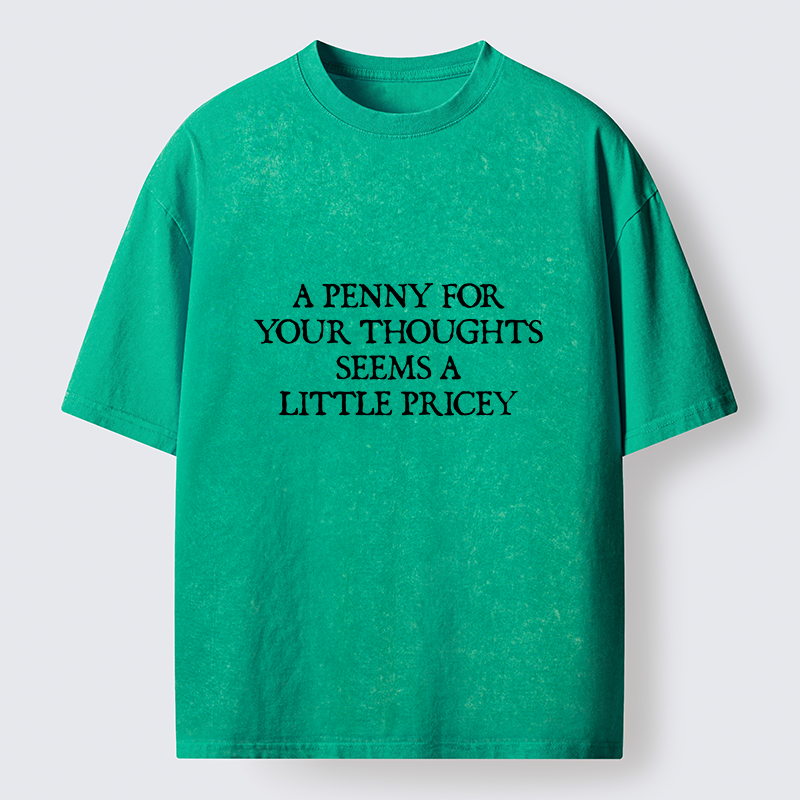 Tokyo-Tiger Your Thoughts Seems Little Pricey Washed T-Shirt