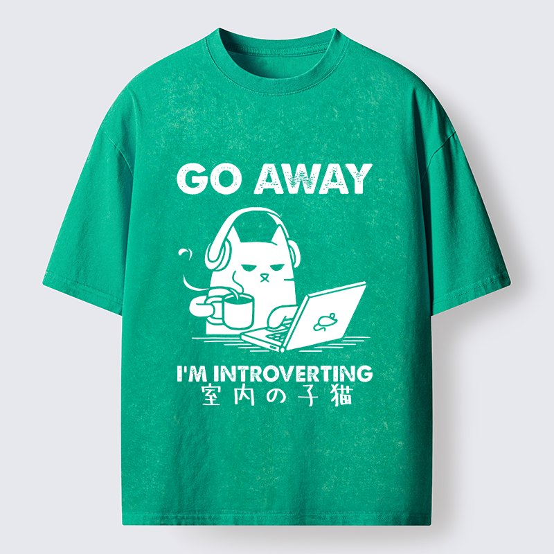 Tokyo-Tiger Introverted Kitten Washed T-Shirt