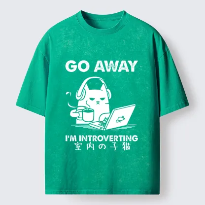 Tokyo-Tiger Introverted Kitten Washed T-Shirt