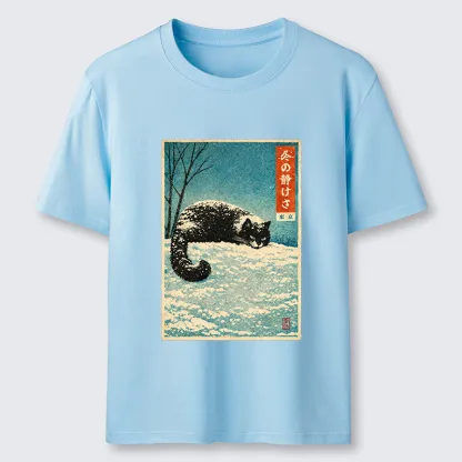 Tokyo-Tiger A Cat In Winter Silence Classic T-Shirt