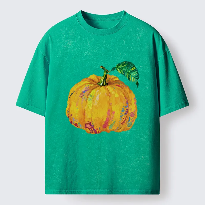 Tokyo-Tiger Pumpkin Art Washed T-Shirt