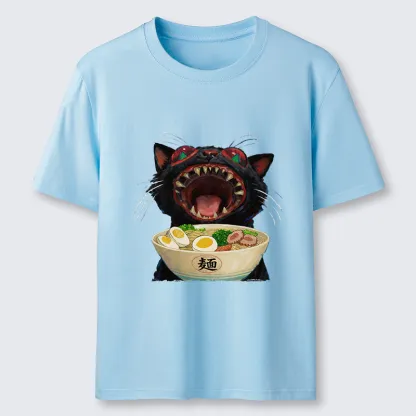 Tokyo-Tiger Black Cat Is Ready To Eat Ramen Classic T-Shirt