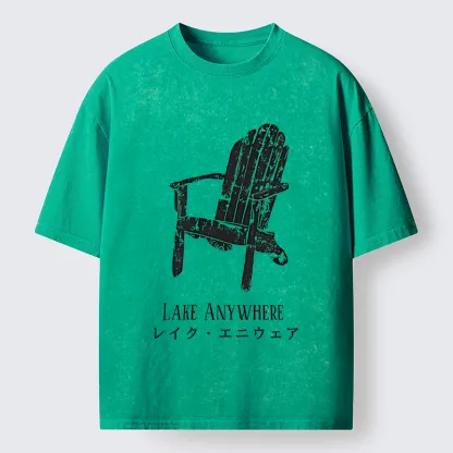 Tokyo-Tiger With A Lake In Your Heart, Every Place Is A Beautiful Landscape Washed T-Shirt