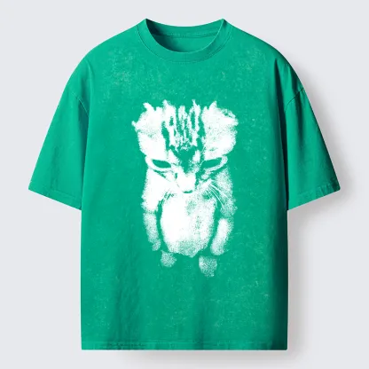 Tokyo-Tiger Sad Kitten Meme Washed T-Shirt